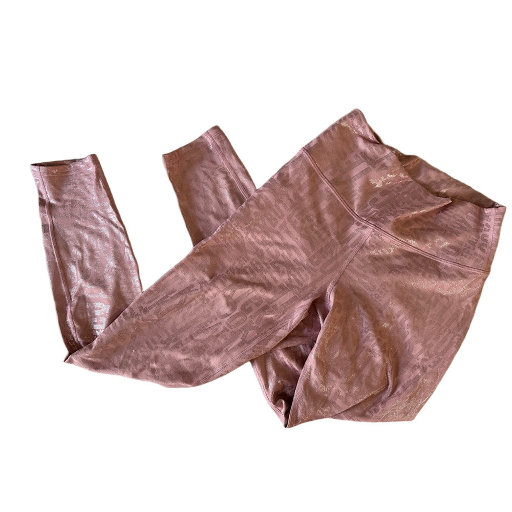 FABLETICS PINK FOIL DESIGN LEGGINGS